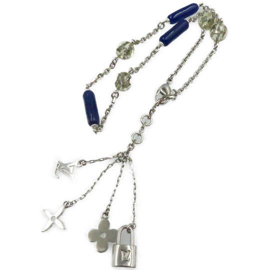 LOUIS VUITTON Necklace M65544 metal Silver Sotoire Veil Ankhlusion Women Used Authentic