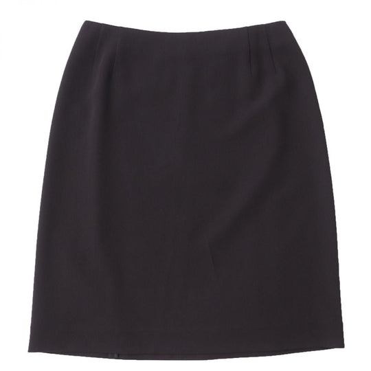 HERMES skirt wool Dark brown 34