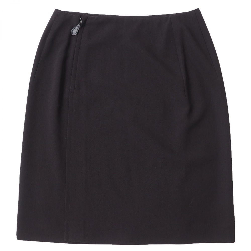 HERMES skirt wool Dark brown 34