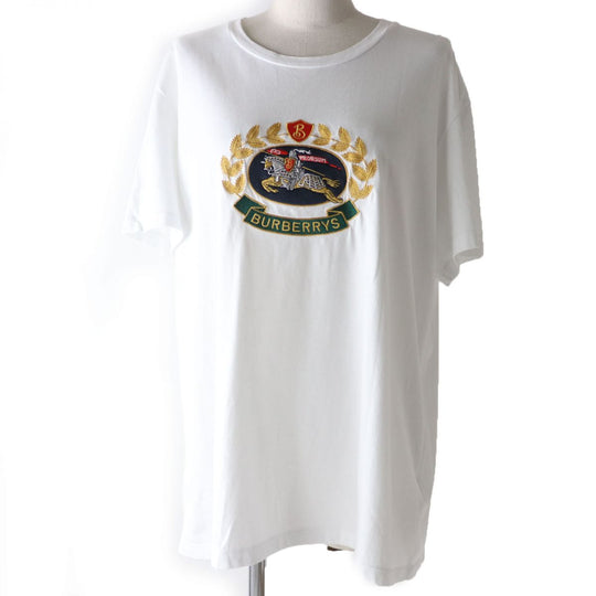BURBERRY tops 100% cotton white L G