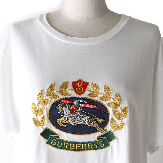 BURBERRY tops 100% cotton white L G