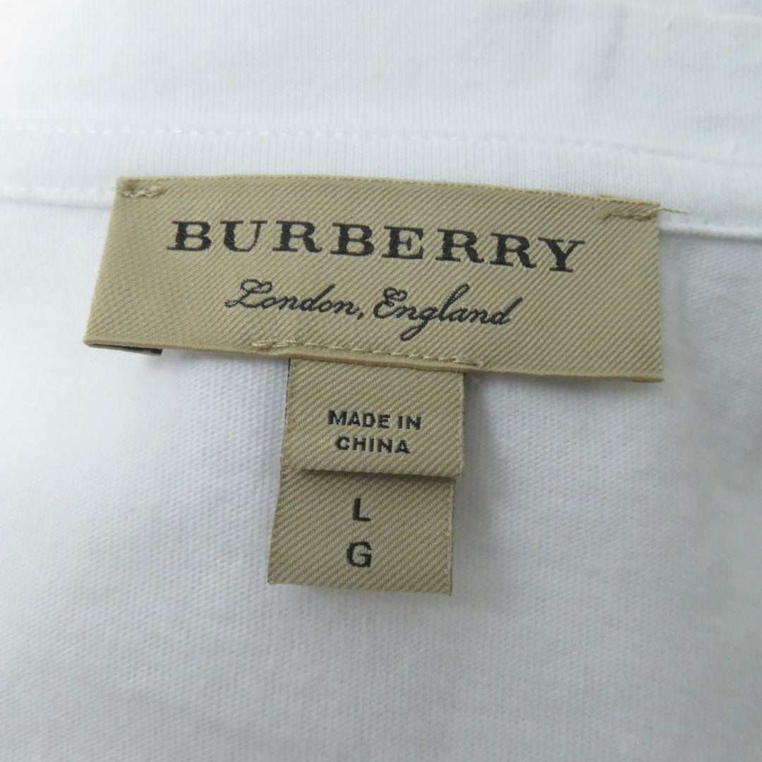 BURBERRY tops 100% cotton white L G