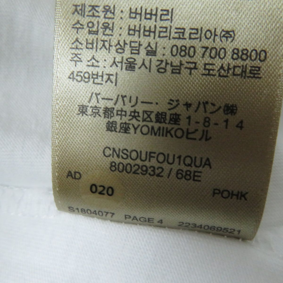 BURBERRY tops 100% cotton white L G