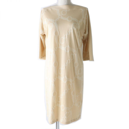 HERMES knit cotton beige 38