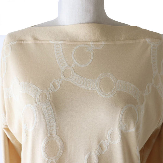 HERMES knit cotton beige 38