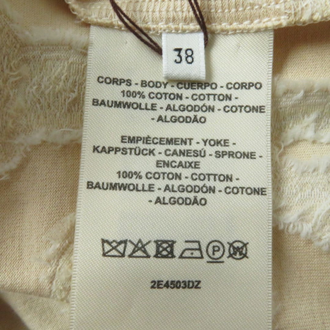 HERMES knit cotton beige 38
