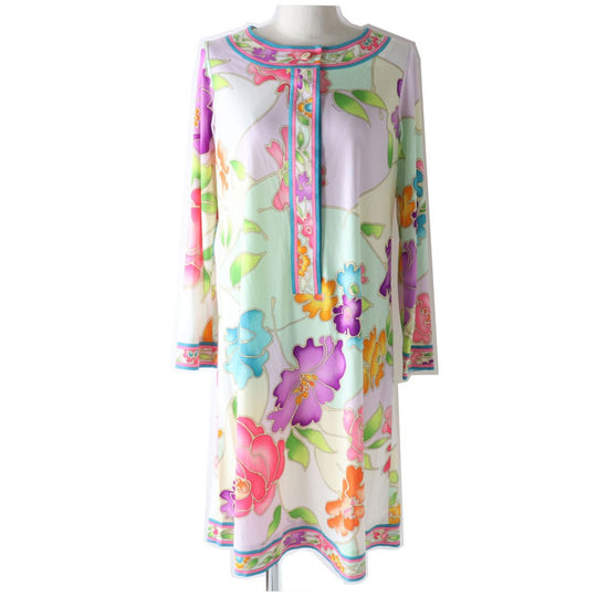 LEONARD one piece 65% acetate, 35% polyester multicolor M