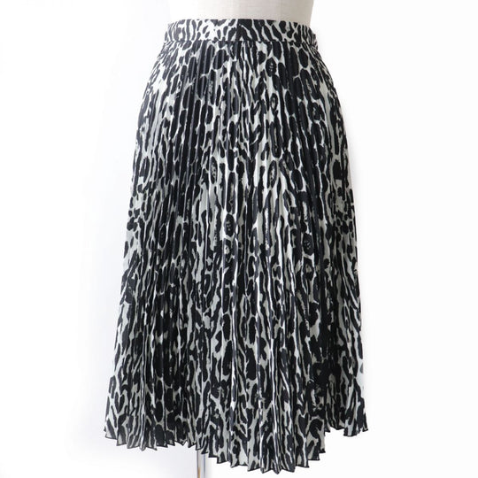 BURBERRY skirt polyester Black x gray 36