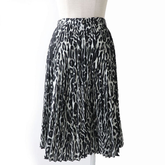 BURBERRY skirt polyester Black x gray 36