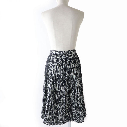 BURBERRY skirt polyester Black x gray 36