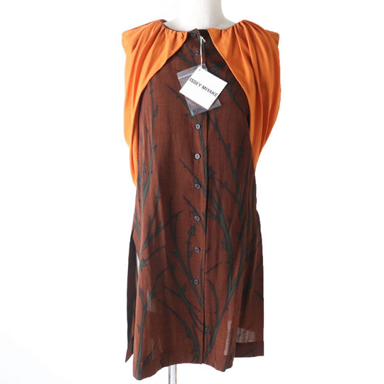 ISSEY MIYAKE tops wool Brown x orange 2