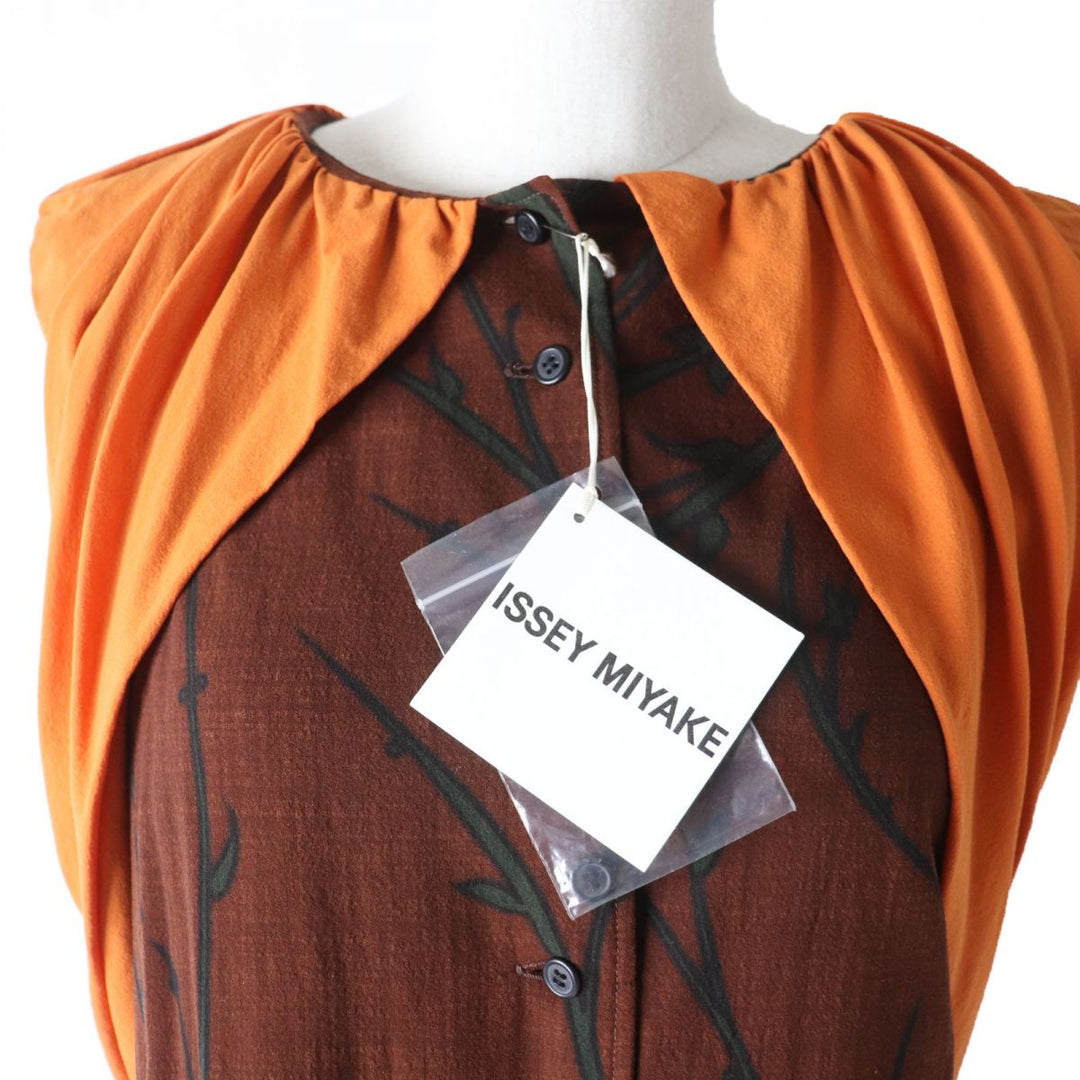 ISSEY MIYAKE tops wool Brown x orange 2