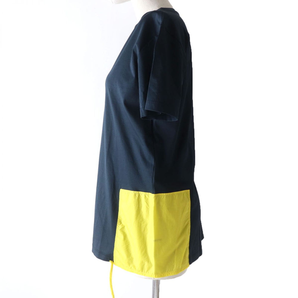 JIL SANDER Cut cotton Navy x yellow S