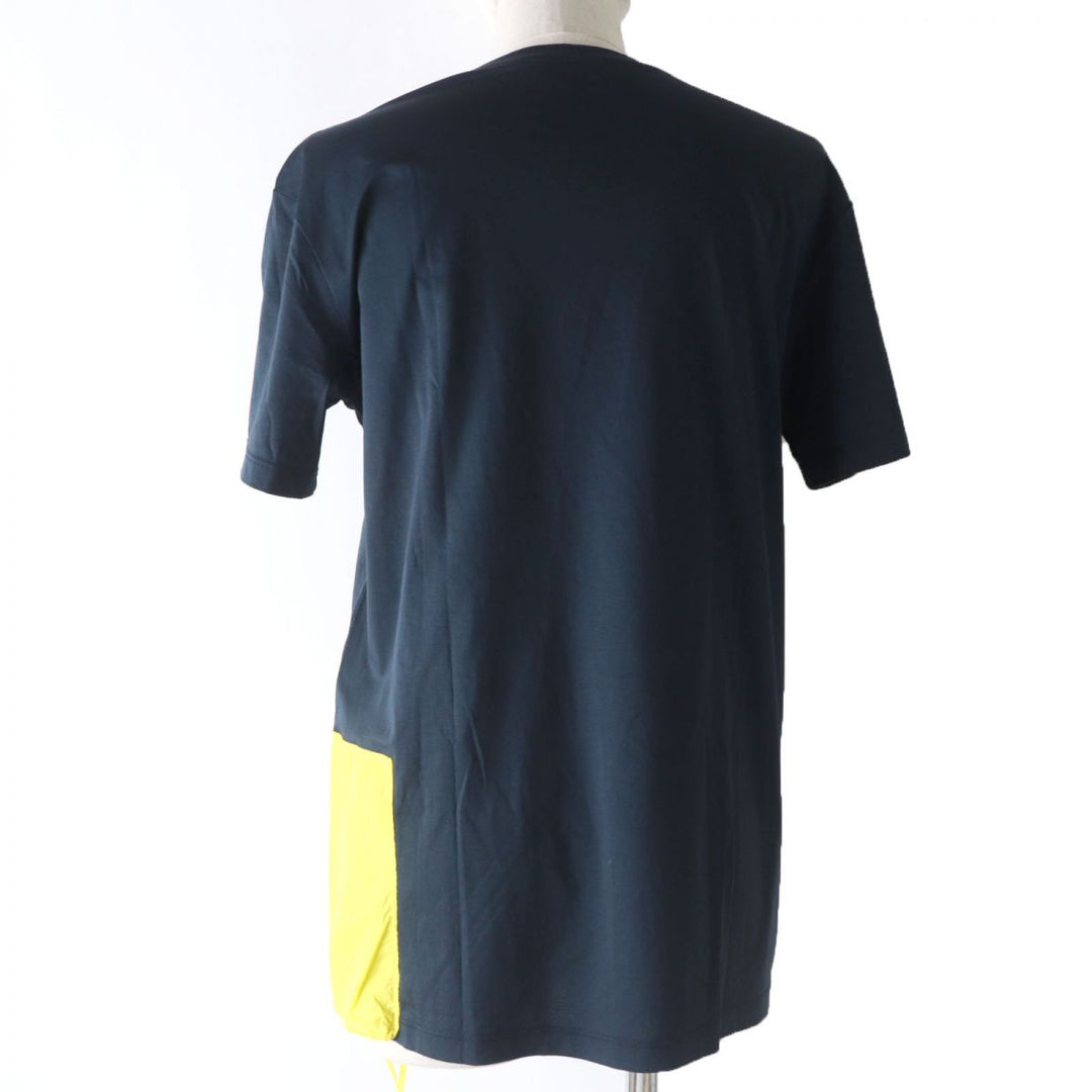 JIL SANDER Cut cotton Navy x yellow S