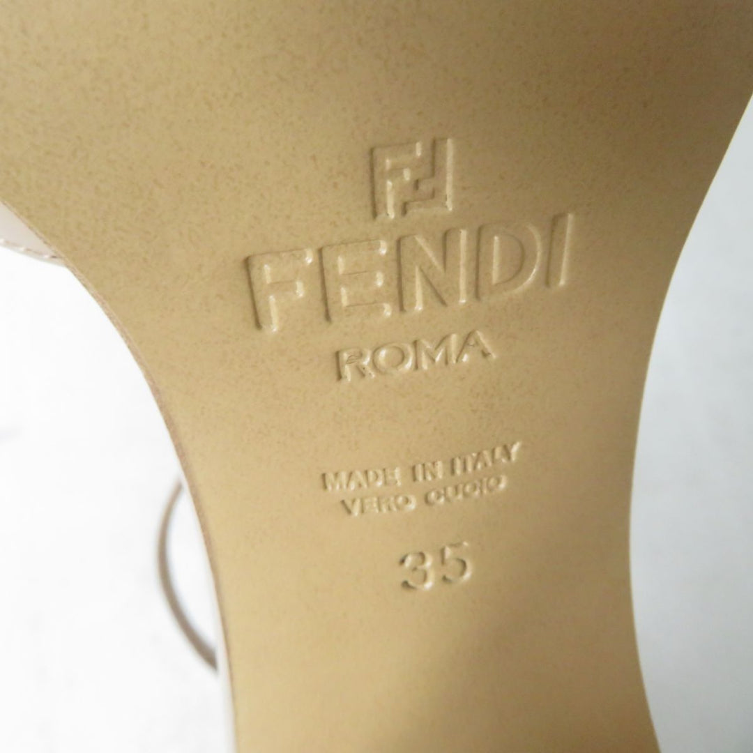 FENDI pumps leather pink beige 35