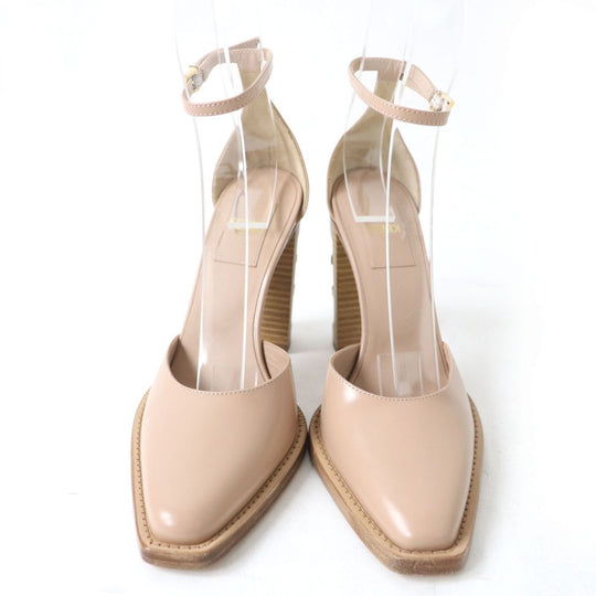 FENDI pumps leather pink beige 35
