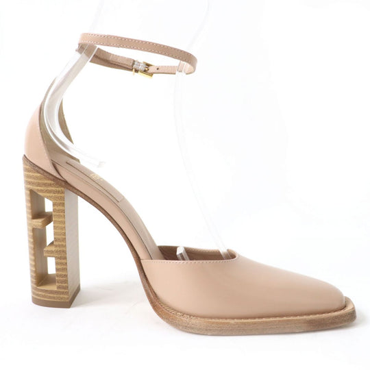 FENDI pumps leather pink beige 35