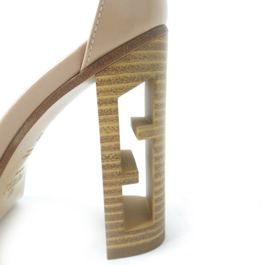 FENDI pumps leather pink beige 35