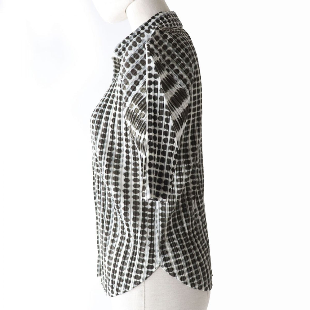 ISSEY MIYAKE Short sleeve shirt polyester Brown type 3