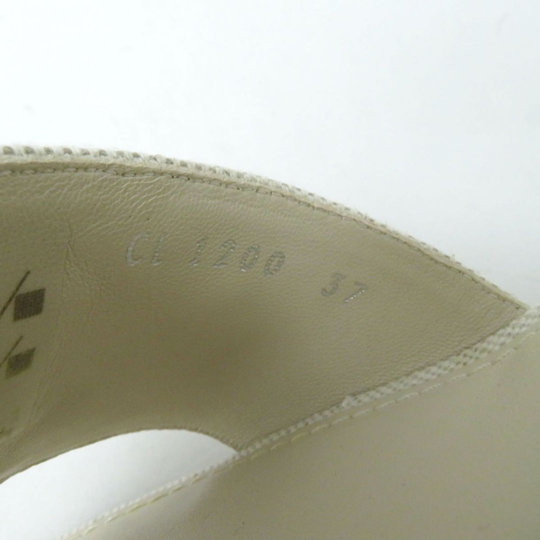 LOUIS VUITTON Sandals canvas Ivoryx pink Espadrilles wedge sandals Star board line 37