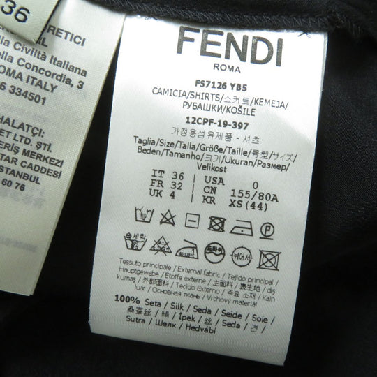FENDI blouse silk black 36