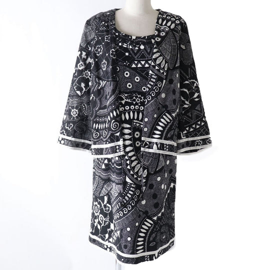 LEONARD ensemble cotton Black x white 40