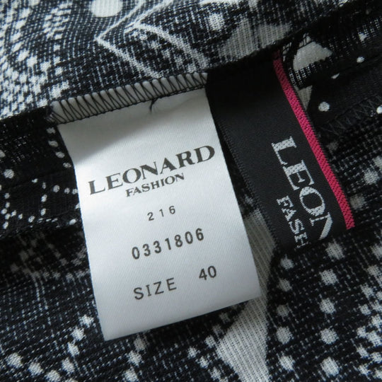 LEONARD ensemble cotton Black x white 40