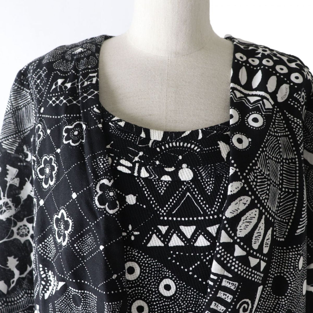 LEONARD ensemble cotton Black x white 40