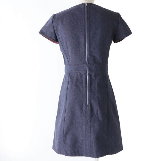 HERMES one piece cotton Purple type 34