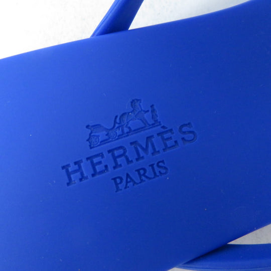 HERMES Sandals rubber blue 37