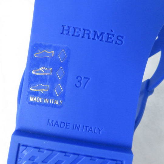 HERMES Sandals rubber blue 37