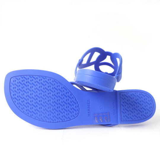 HERMES Sandals rubber blue 37