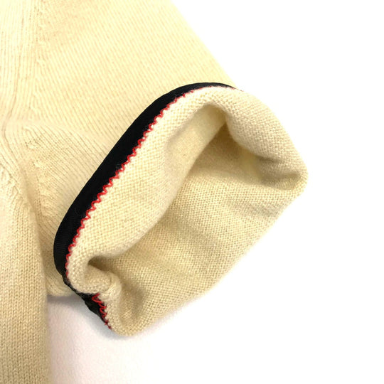 GUCCI Short sleeve T-shirt 501400 cashmere beige ribbon Women XS Used Authentic