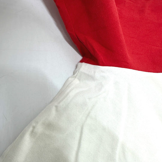 GIVENCHY Long sleeve shirt 17W7269651 cotton Red x white Print embroidery Oversize unisex(Unisex) XXS Used Authentic