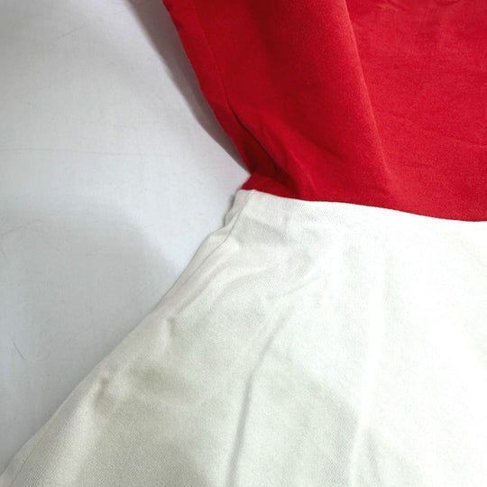 GIVENCHY Long sleeve shirt 17W7269651 cotton Red x white Print embroidery Oversize unisex(Unisex) XXS Used Authentic
