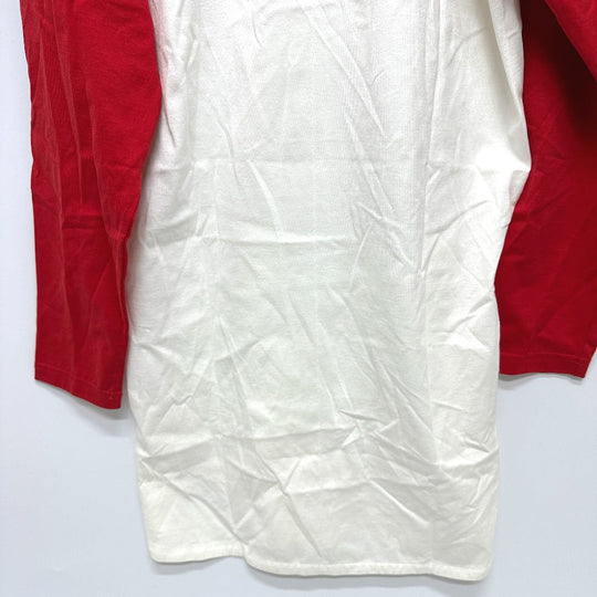 GIVENCHY Long sleeve shirt 17W7269651 cotton Red x white Print embroidery Oversize unisex(Unisex) XXS Used Authentic
