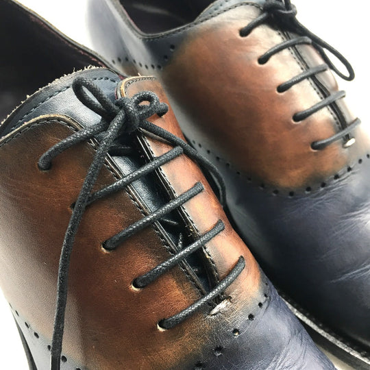 Berluti Dress shoes leather Brown x Navy type Punching design Two-tone patina mens 7.5 Used Authentic