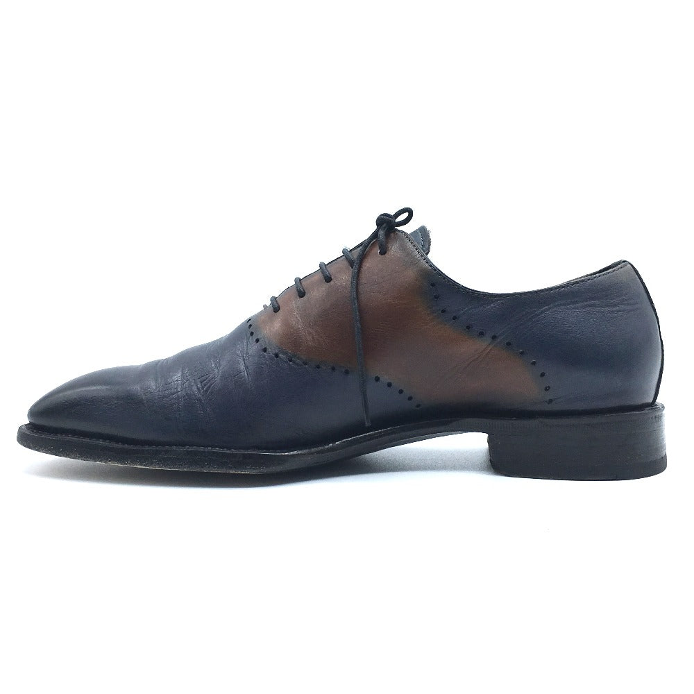 Berluti Dress shoes leather Brown x Navy type Punching design Two-tone patina mens 7.5 Used Authentic