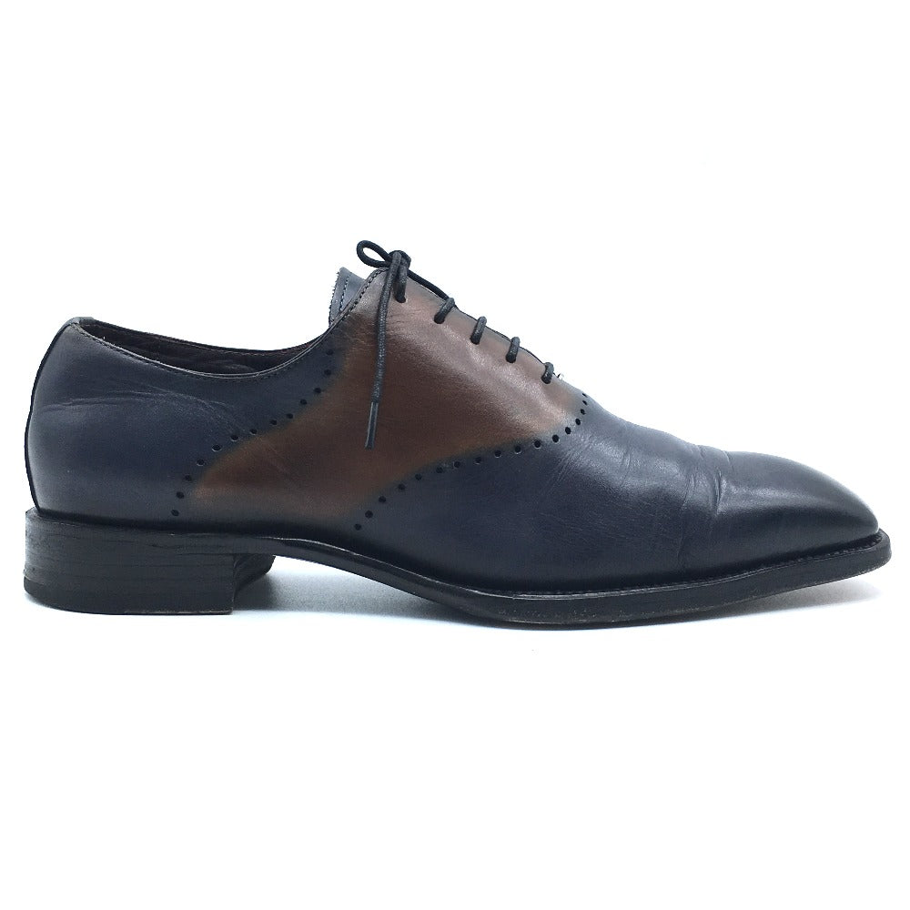Berluti Dress shoes leather Brown x Navy type Punching design Two-tone patina mens 7.5 Used Authentic