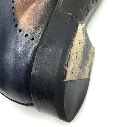 Berluti Dress shoes leather Brown x Navy type Punching design Two-tone patina mens 7.5 Used Authentic