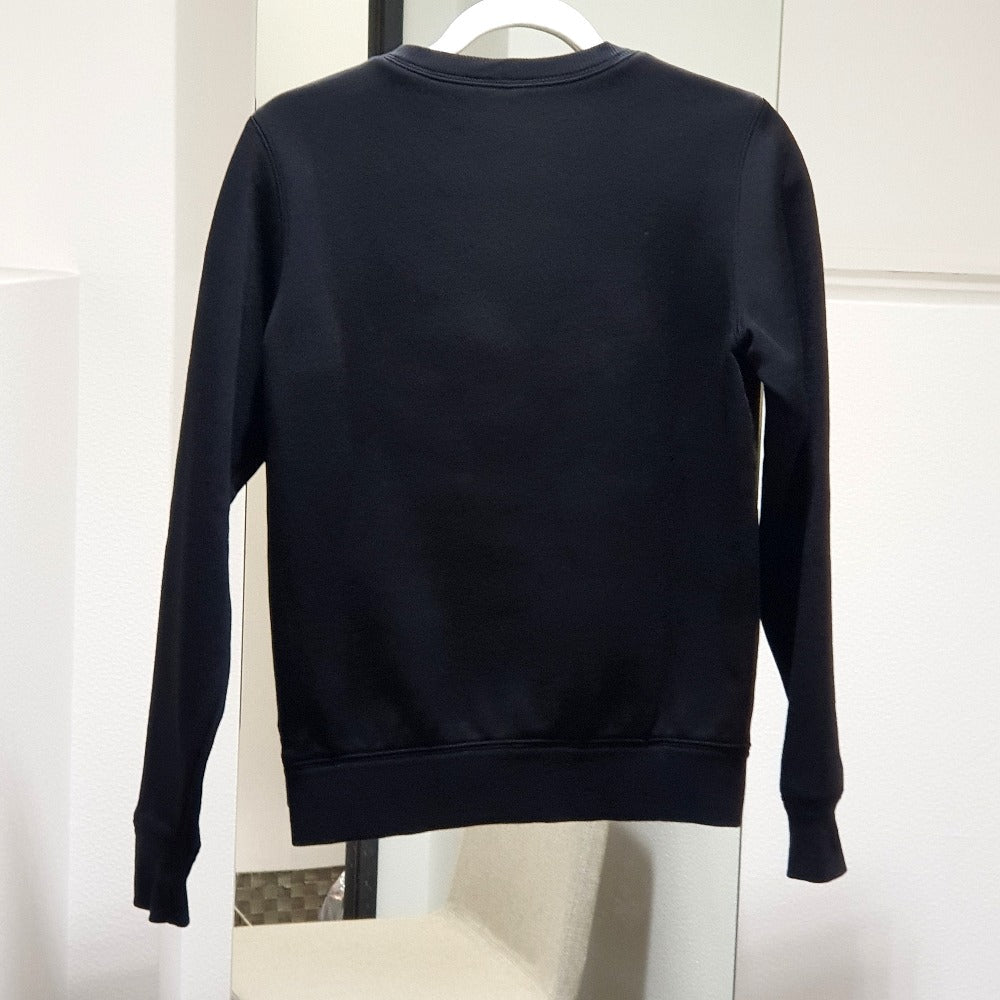 CHANEL sweat P52492 Cotton, Wool Black x blue 15B camellia decoration Shoulder zipper Women 36 Used Authentic