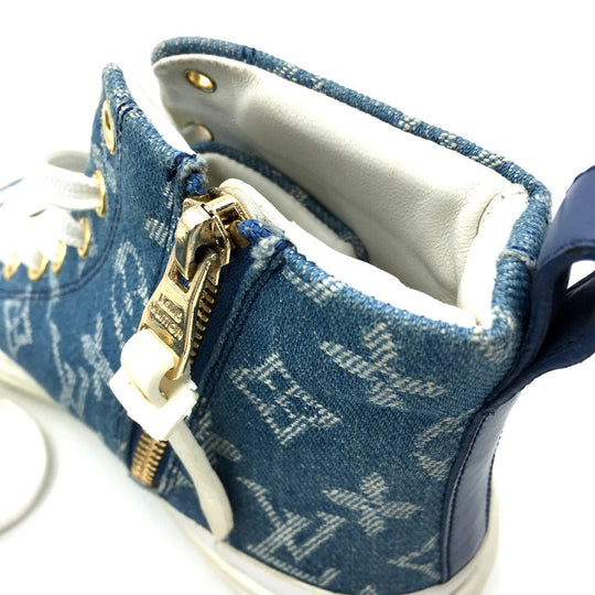 LOUIS VUITTON sneakers 1A4VT4 Monogram denim Blue x white Monogram denim Stellar line sneakers 35