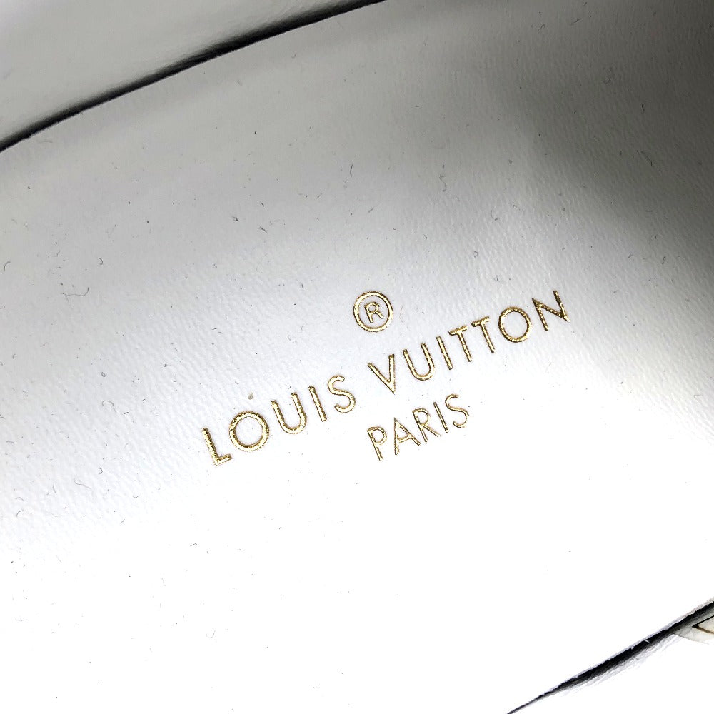 LOUIS VUITTON sneakers canvas White x navy All-over logo Trocadero sneakers mens 6.5 Used Authentic