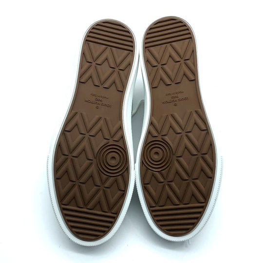 LOUIS VUITTON sneakers canvas White x navy All-over logo Trocadero sneakers mens 6.5 Used Authentic