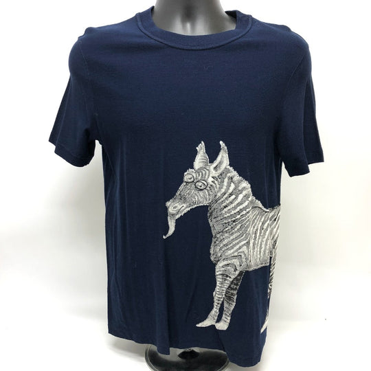 LOUIS VUITTON Short sleeve T-shirt cotton Navy Chapman tops mens S Used Authentic