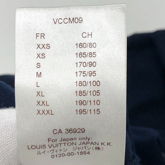 LOUIS VUITTON Short sleeve T-shirt cotton Navy Chapman tops mens S Used Authentic
