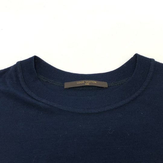 LOUIS VUITTON Short sleeve T-shirt cotton Navy Chapman tops mens S Used Authentic