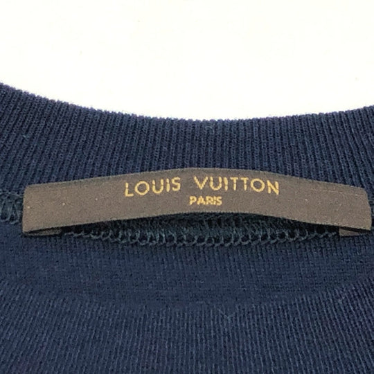LOUIS VUITTON Short sleeve T-shirt cotton Navy Chapman tops mens S Used Authentic