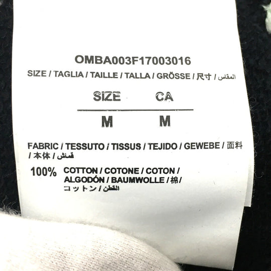 OFF-WHITE sweat OMBA003F17003016 cotton black Seeing Things CARAVAGGIO PAINTING Rosary mens M Used Authentic