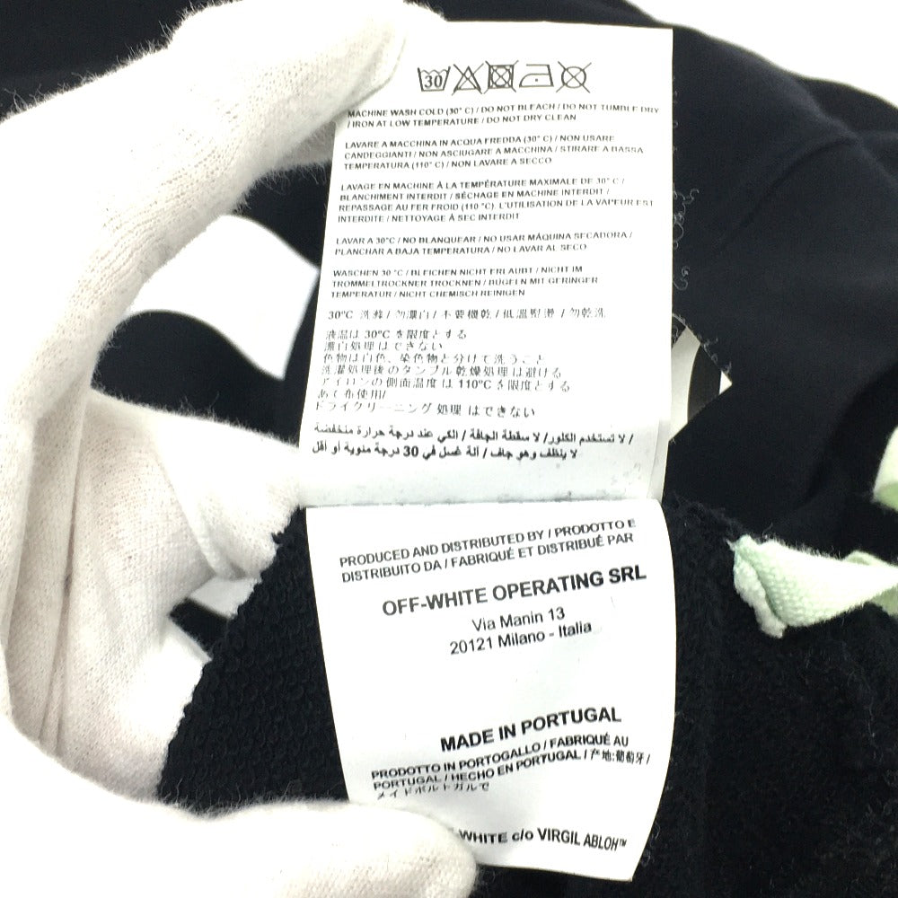 OFF-WHITE sweat OMBA003F17003016 cotton black Seeing Things CARAVAGGIO PAINTING Rosary mens M Used Authentic